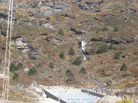 Mountains ice with Bridge Stock Photos
