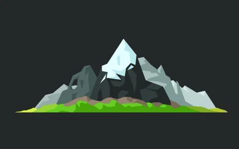 Mountains with ice on edges Stock-Illustration