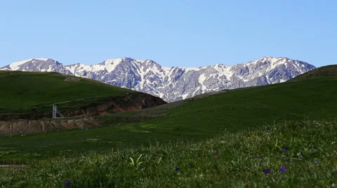 Mountains Ili River Valley Stock Footage 54950593
