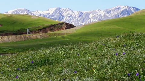 Mountains Ili River Valley 库存影片 54952526
