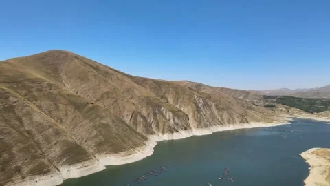 Mountains lake aerial view Stock Footage 240763879