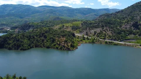 Mountains, Lake, Forest and Clouds 動画素材 247957040