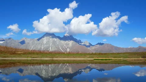 Mountains lake timelapse Stock Footage 99377424