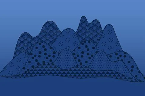 Mountains landscape abstract geometric background Stock Illustration