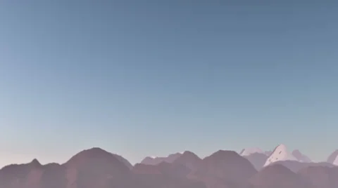 Mountains Landscape Animation Stock Footage 53222261