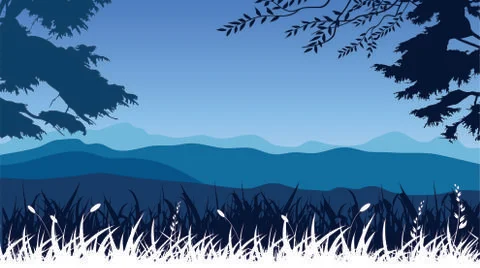 Mountains landscape background Illustrazione stock