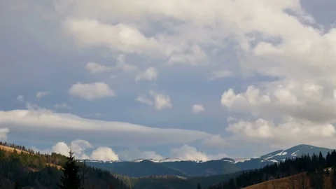 Mountains landscape clouds Stock Footage 85087492