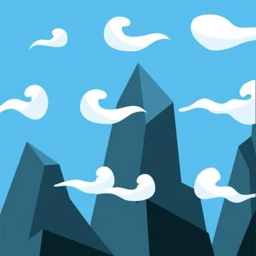 Mountains landscape design Stock Illustration