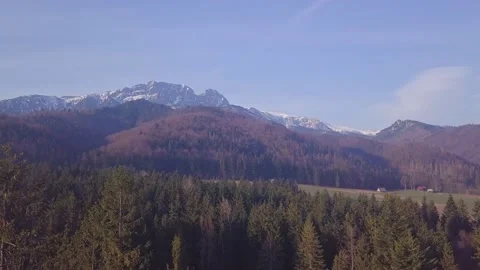 Mountains landscape, drone perspective, flying right to left Stock Footage 116437245