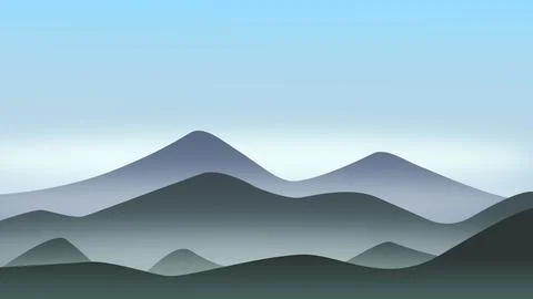 Mountains landscape Stock Illustration