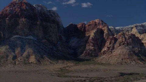 Mountains Landscape Pan to Snow Capped Peaks Video stock 82593149