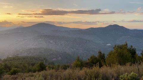 Mountains landscape on sunset. Stock Footage 252736921