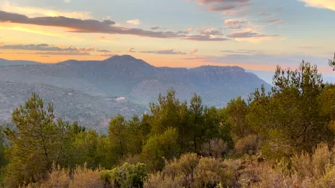 Mountains landscape on sunset. Stock Footage 252736947