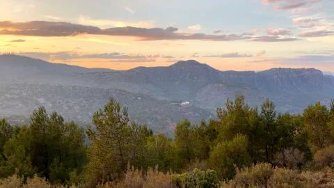 Mountains landscape on sunset. Stock Footage 252736962