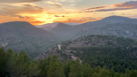 Mountains landscape on sunset. Stock Footage 252754041