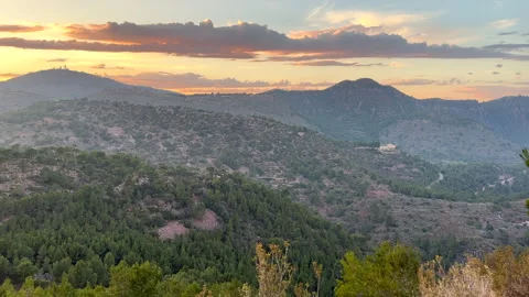 Mountains landscape on sunset. Stock Footage 252754063