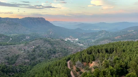 Mountains landscape on sunset. Stock Footage 252757424