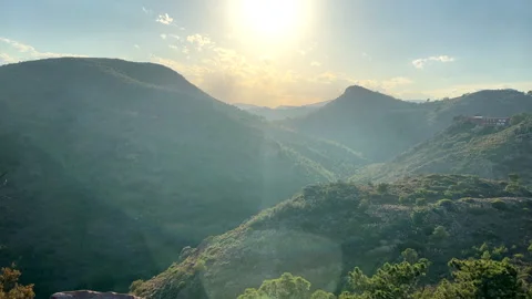 Mountains landscape on sunset. Stock Footage 252806061