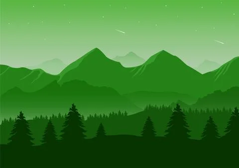 Mountains landscape vector Illustrazione stock