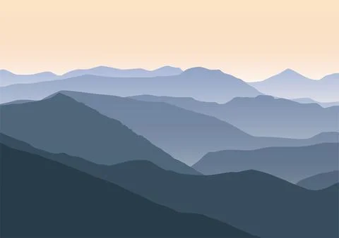 Mountains landscape vector Illustrazione stock