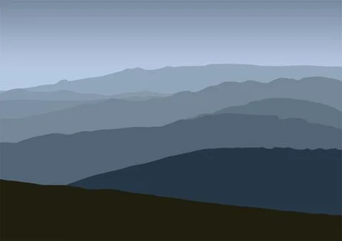 Mountains landscape vector Stock Illustration