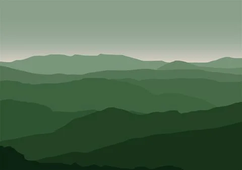 Mountains landscape vector Stock Illustration