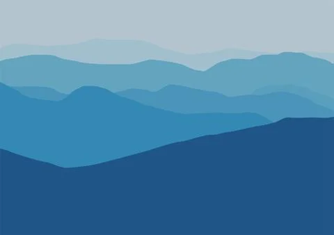 Mountains landscape vector Stock Illustration