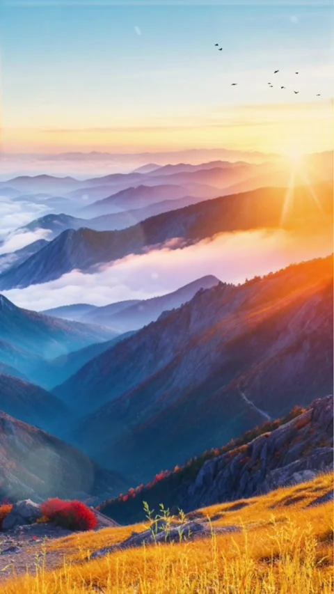 Mountains landscape video Stock Footage 280107131