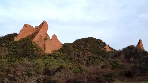 Mountains: las medulas pan Video stock 80422439