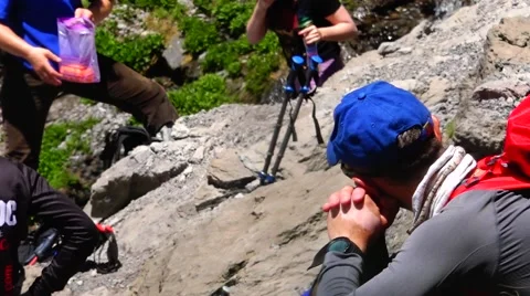 The mountains. Life is here and now. Elbrus. Eco travel. Stock Footage 52363772