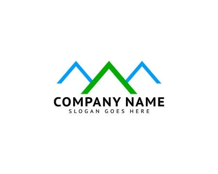Mountains Logo Design Vector Template Stock Illustration