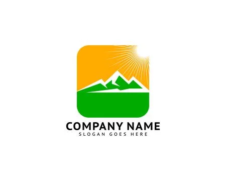 Mountains Logo Design Vector Template Stock Illustration