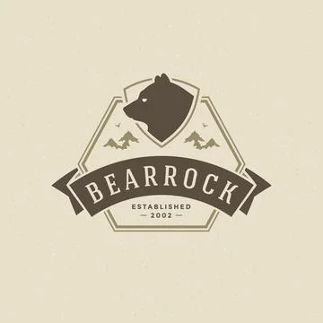 Mountains logo emblem vector illustration. Stock Illustration