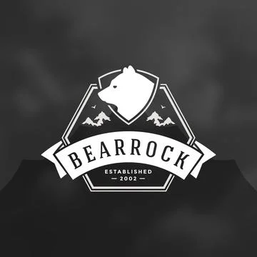 Mountains logo emblem vector illustration. Stock Illustration