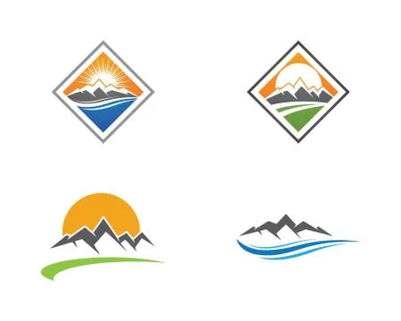 Mountains Logo Template Stock Illustration