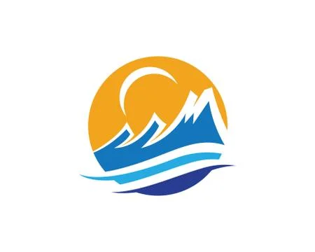Mountains Logo Template Illustrazione stock