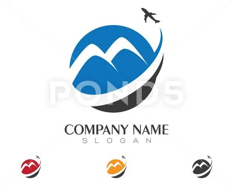 Mountains Logo Template Stock Illustration