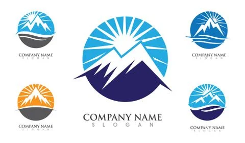 Mountains Logo Template Stock Illustration
