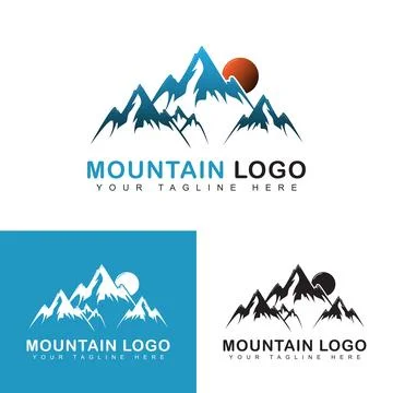 Mountains logo vector Stock Illustration