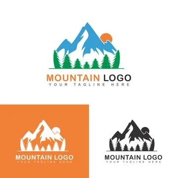 Mountains logo vector template Stock Illustration