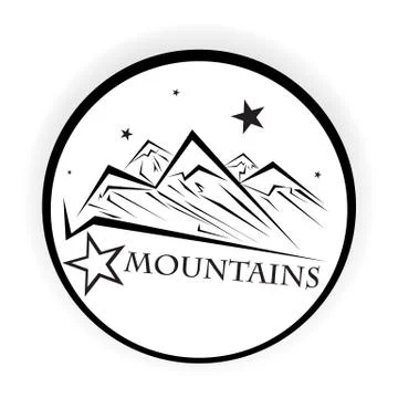 Mountains logotype Stock Illustration