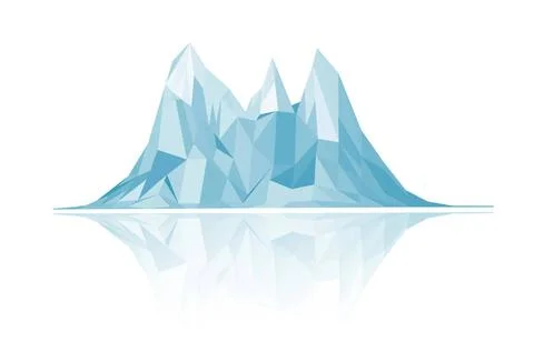 Mountains low-poly style illustration Beautiful mountain landscape. Low-po... Stock Photos