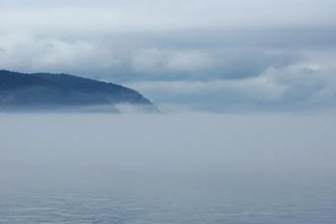 Mountains in the mist Stock Photos