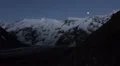 Mountains moon and sunrise (Elbrus area). Time-lapse HD Footage