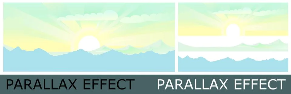 Mountains. Mountain range with cliffs, rocks and peaks. Horizon. Image from Stock Illustration