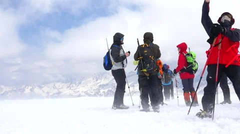 The mountains. The mountains, Strong wind sudden appearance. Elbrus  mountains Stockbeeldmateriaal 52363942