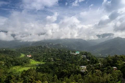 Mountains in Munnar with Beautiful clouds Stock Photos