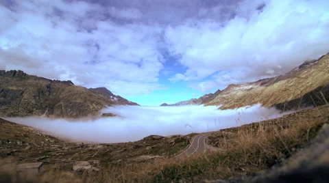 Mountains nature. time lapse. beautiful landscape. alps rocks 库存影片 32141333