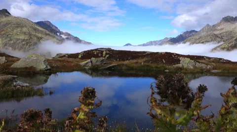 Mountains nature. time lapse. beautiful landscape. alps rocks Vídeo Stock 32142140