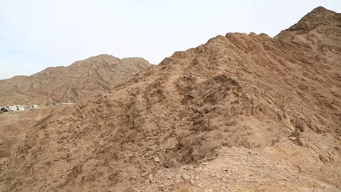 Mountains near Aqaba city in Jordan Stock Footage